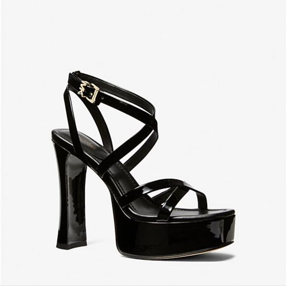 Michael Kors Paola Faux Patent Leather Sandal with dustbag - Picture 2 of 9